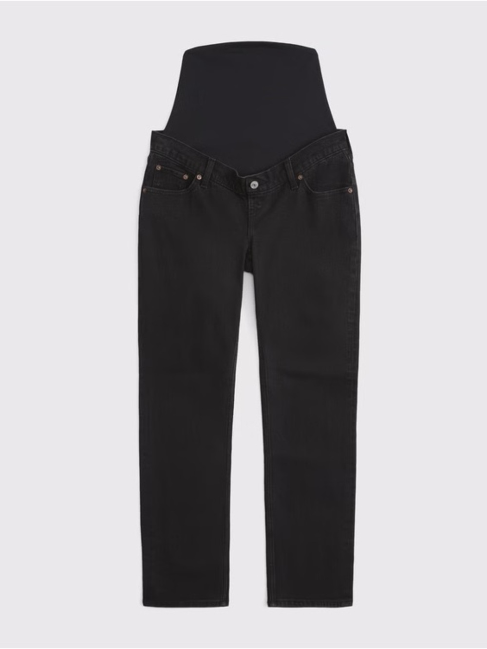 Abercrombie & Fitch Black Straight-Leg Maternity Jeans